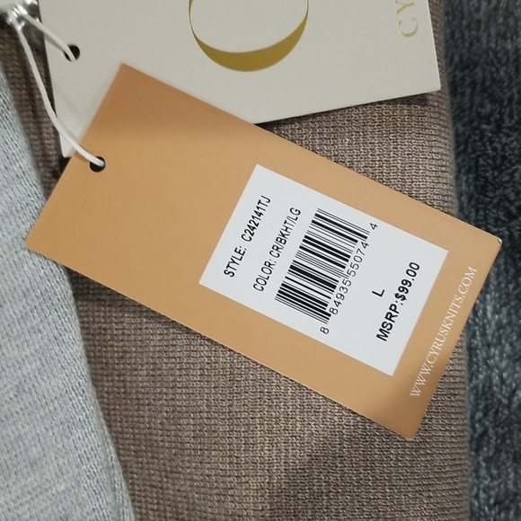 Cyrus Women's Cardigan Size L Cream Tan Gray - Picture 11 of 11